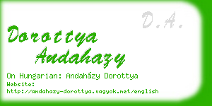 dorottya andahazy business card